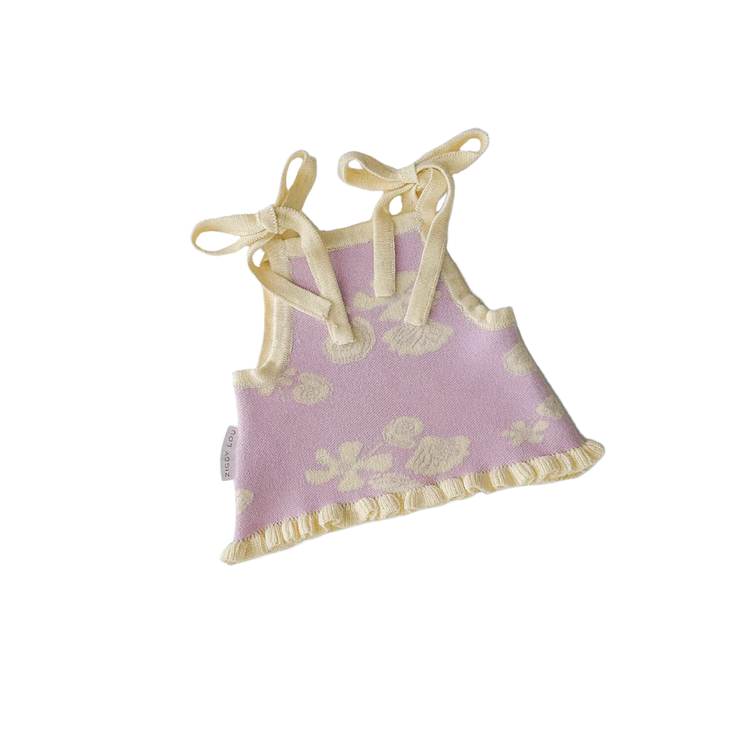 Ziggy Lou Tie Singlet Seashell