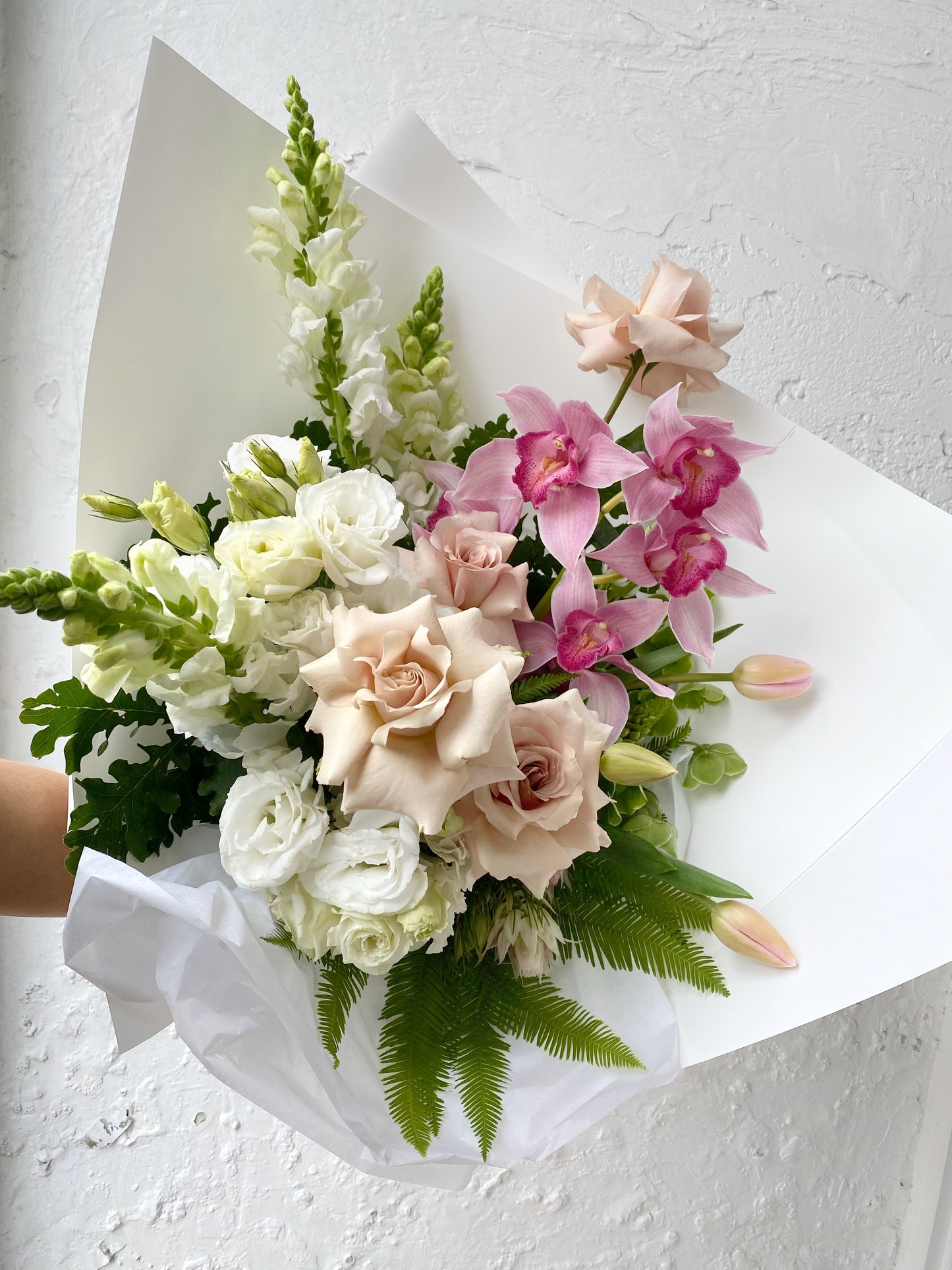 Fresh feminine florist bouquet. Same day delivery available Hobart Tasmania