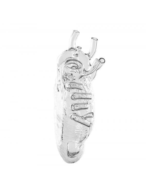Glass 'Love In Bloom' Heart Vase by Seletti.Side View