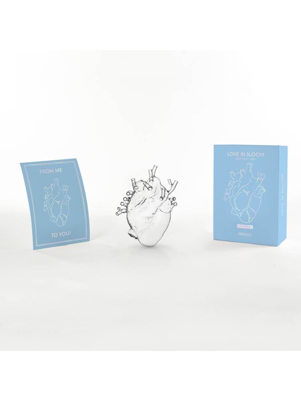 Glass 'Love In Bloom' Heart Vase by Seletti.