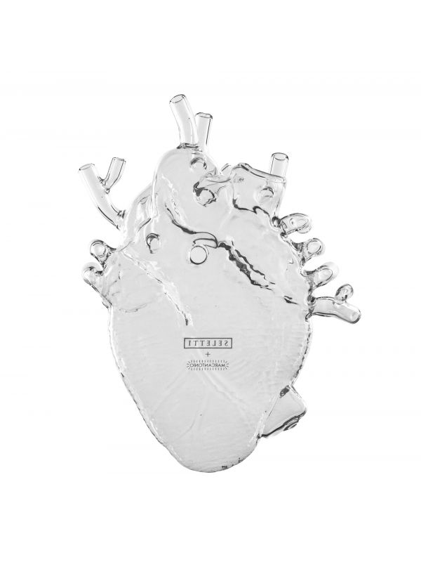 Glass 'Love In Bloom' Heart Vase by Seletti.