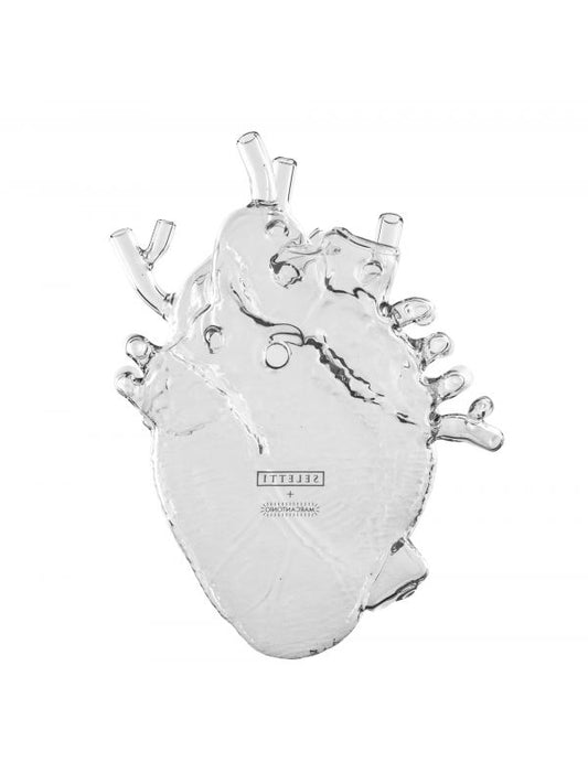 Glass 'Love In Bloom' Heart Vase by Seletti.