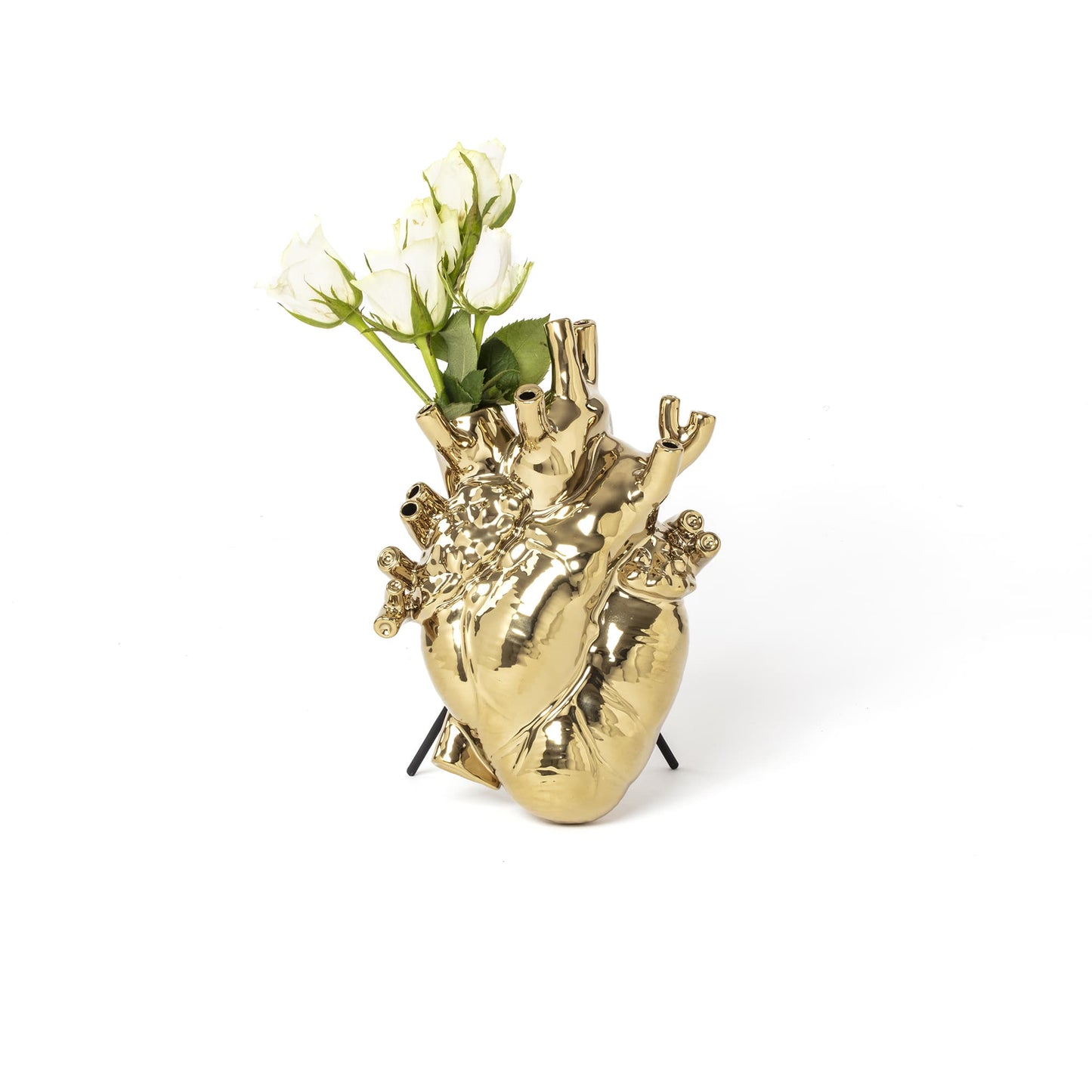 Love In Bloom Heart Vase | Gold Edition